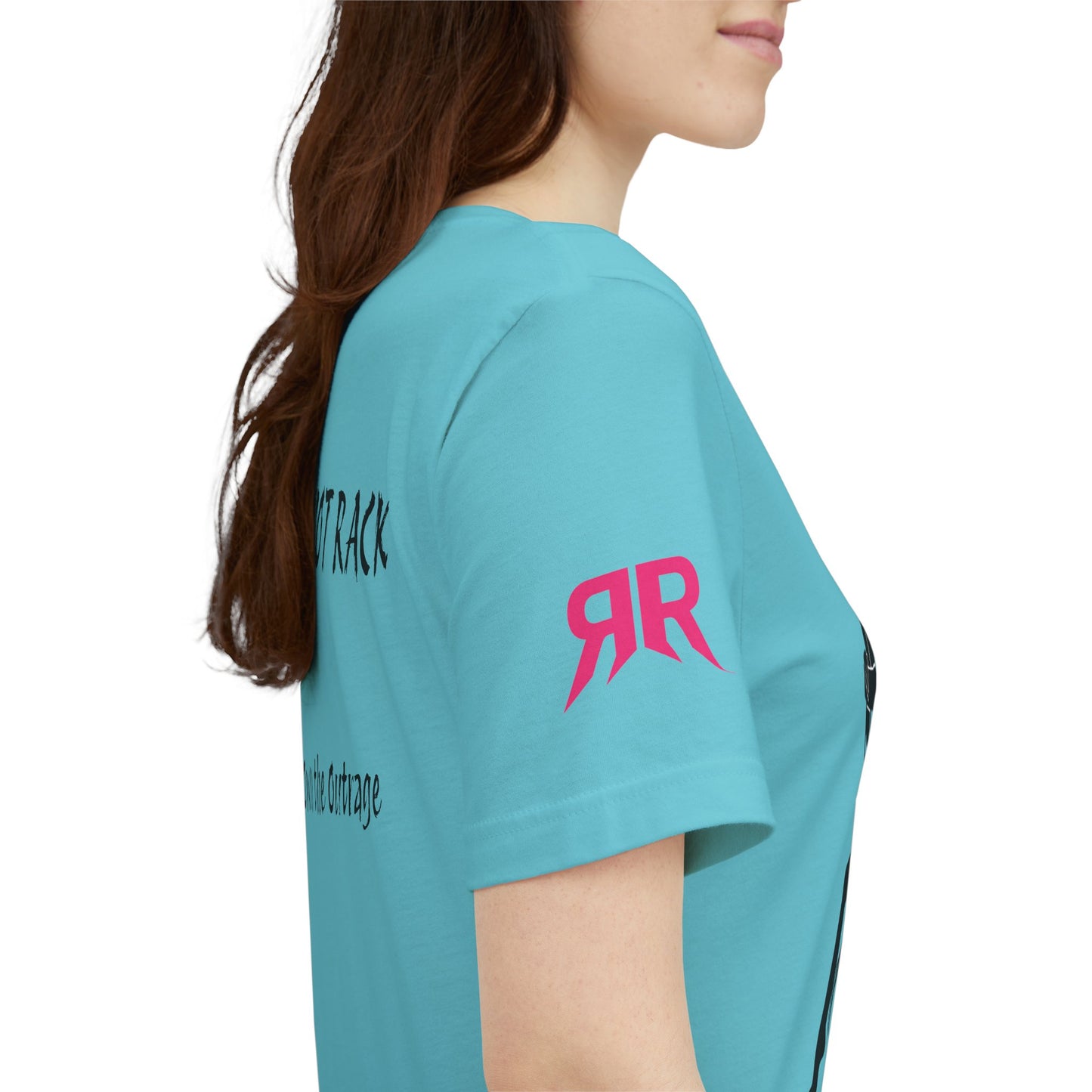 Graphic Tee — 'Riot Rack: Own the Outrage' Silhouette Chair Design