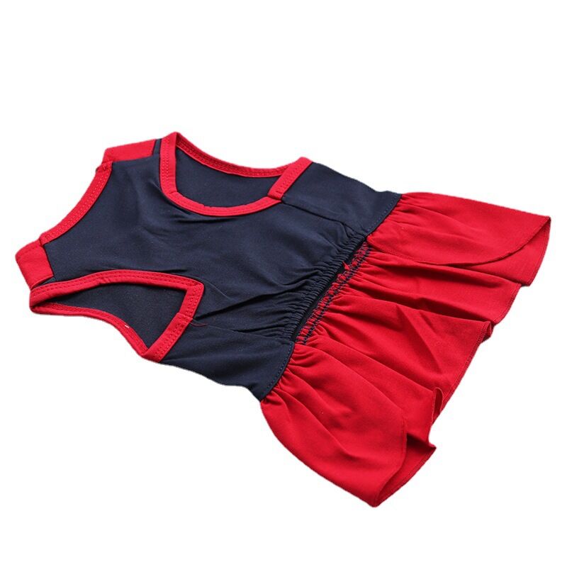 2-Piece Dog Summer Dress Set | Team Spirit & Super Adorable | Peter Pan Collar