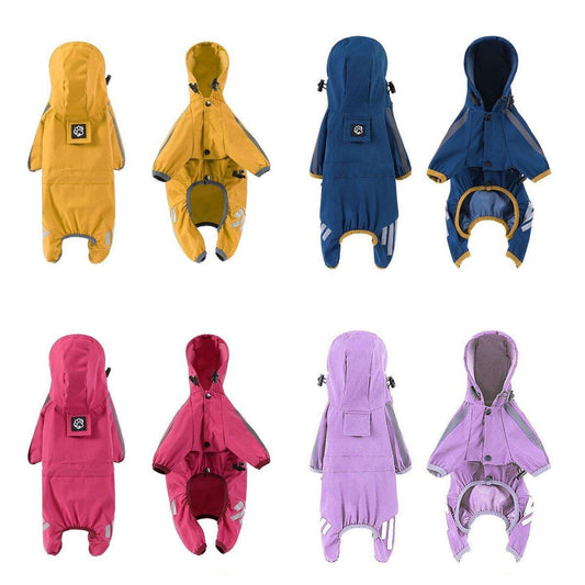 Waterproof Dog Jumpsuit – Full Body Winter Coat with Harness