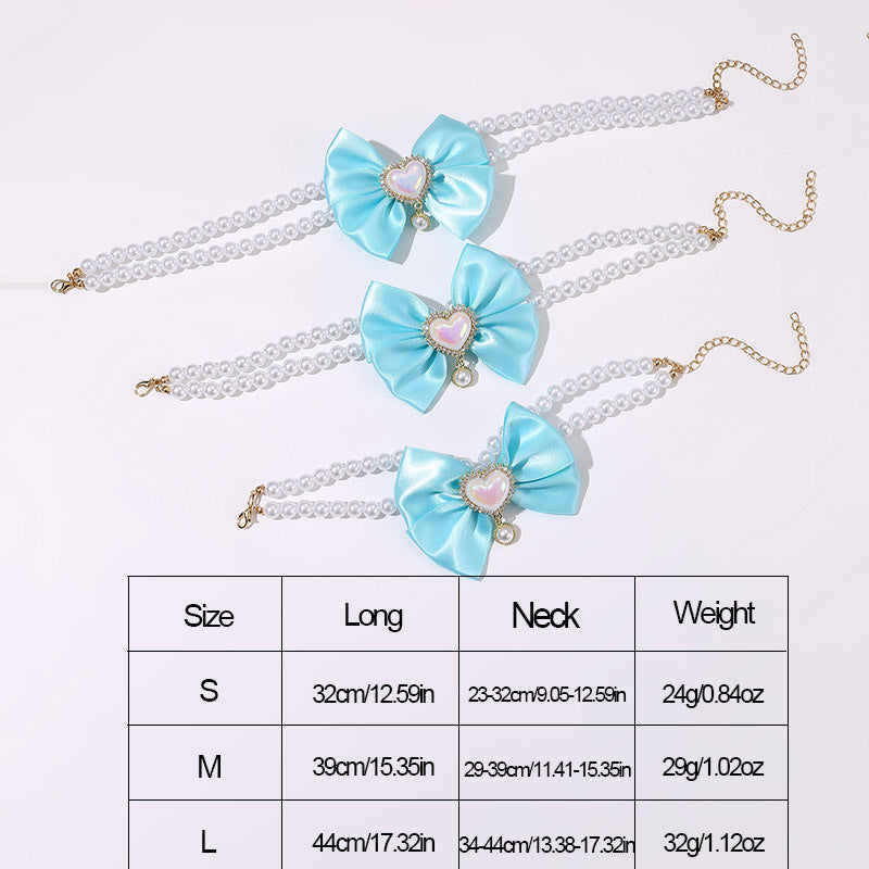 Pet Pearl Necklace Collar 2-Pack - Fancy AF for Your Fur Baby