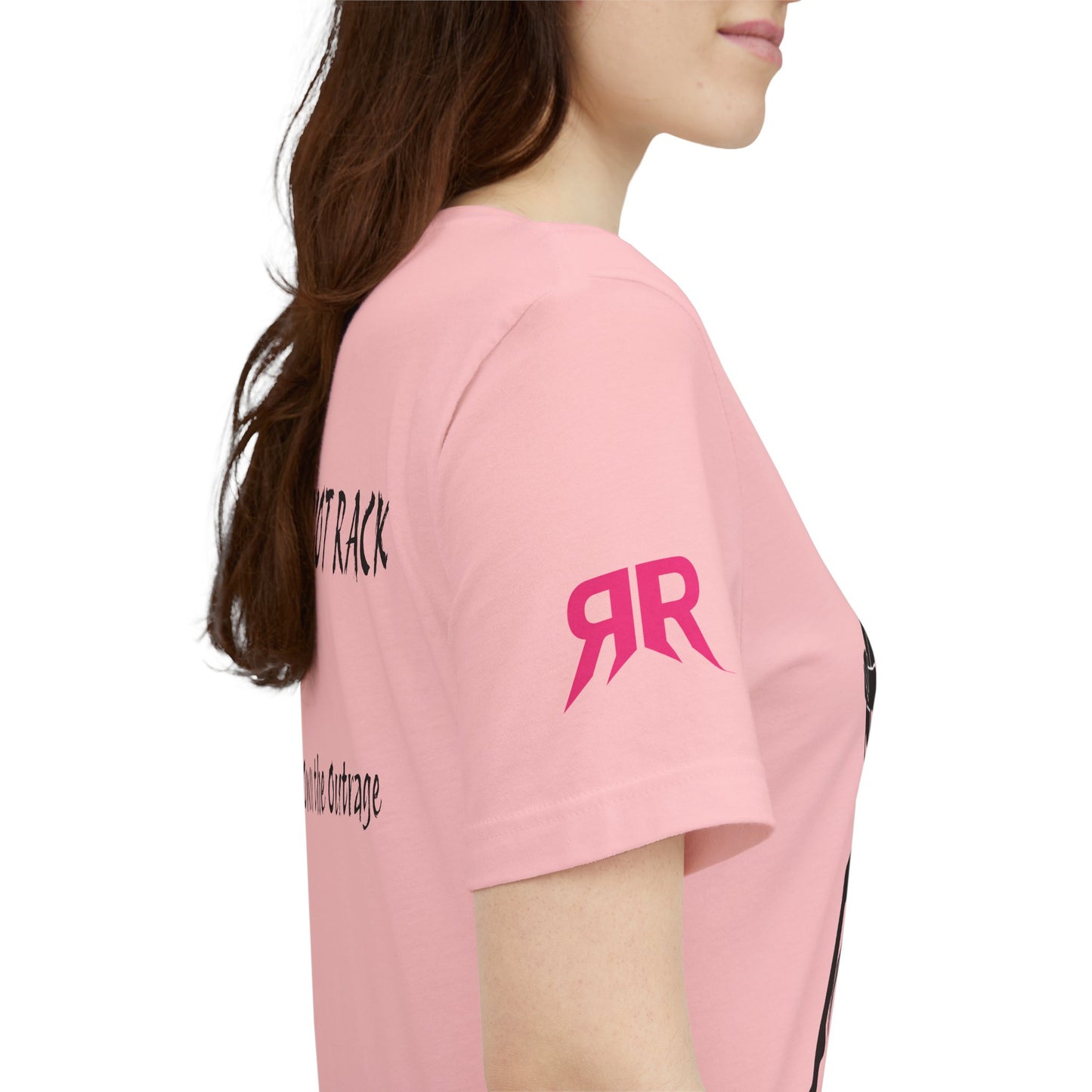 Graphic Tee — 'Riot Rack: Own the Outrage' Silhouette Chair Design