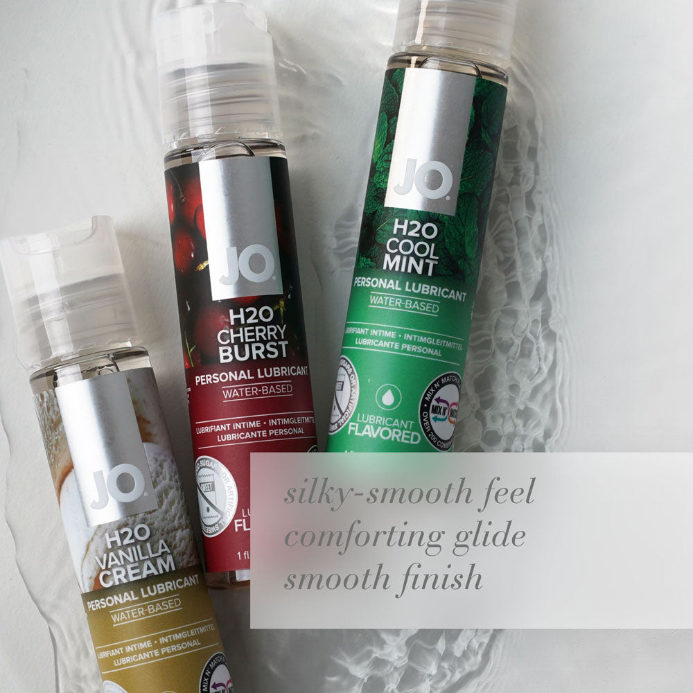 JO H2O Cherry Burst Lube - 30 mL - Cherry Flavoured Water Based Lubricant - 30 ml Bottle - 10116