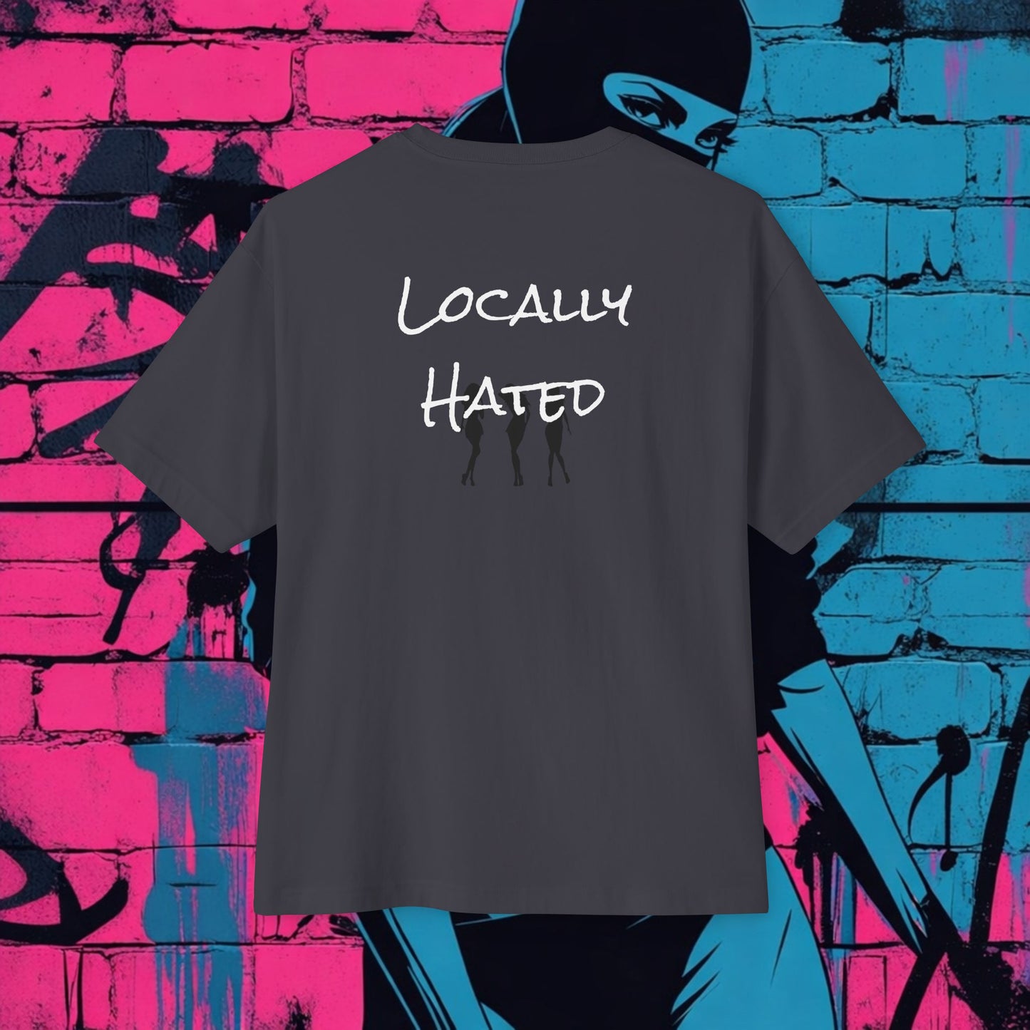 Locally Hated Graphic Tee — Riot Rack Front Logo, Back Script