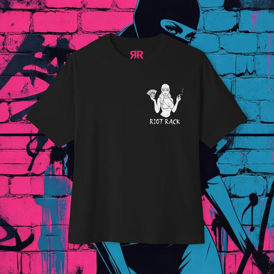 Locally Hated Graphic Tee — Riot Rack Front Logo, Back Script