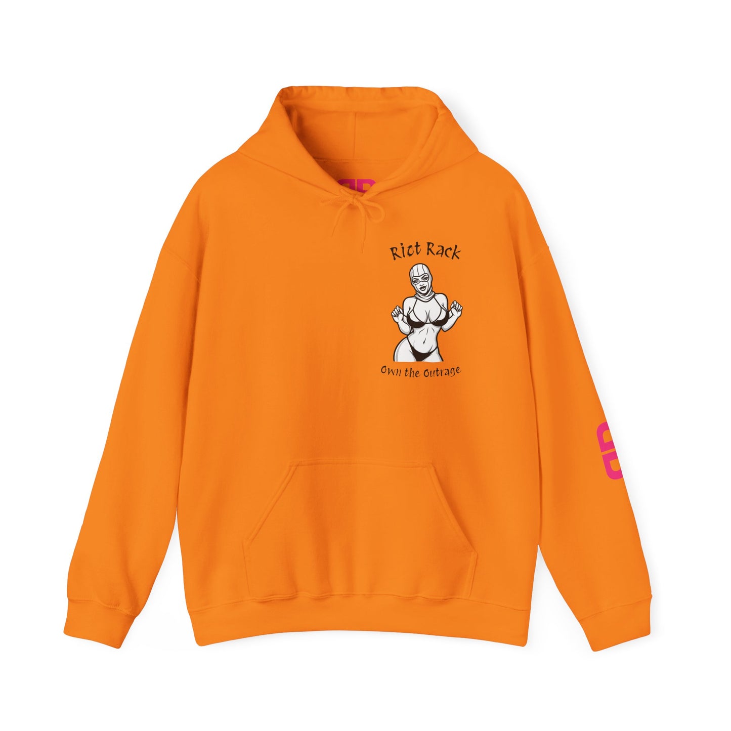 Riot Rack pinup silhouette Hoodie | White pullover sweatshirt