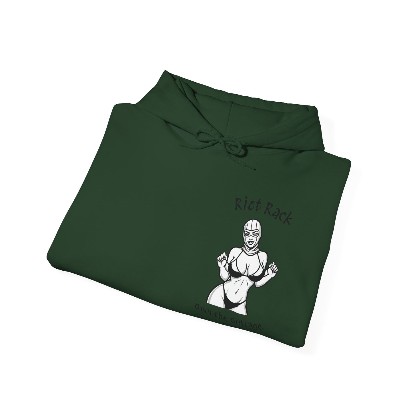 Riot Rack pinup silhouette Hoodie | White pullover sweatshirt
