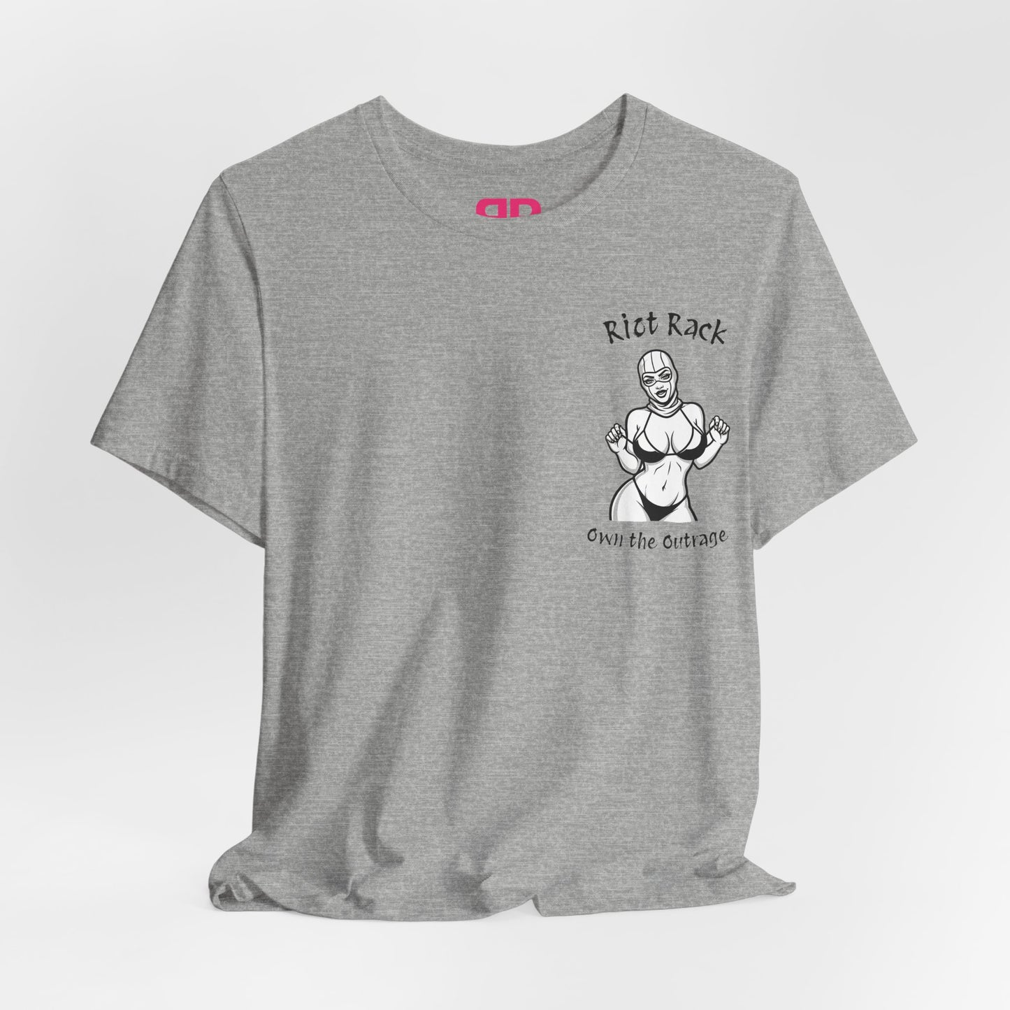 T-Shirt — 'Riot Rack' Teddy Bear Graphic Tee (Front Pocket + Back Crim Teddy Bear)