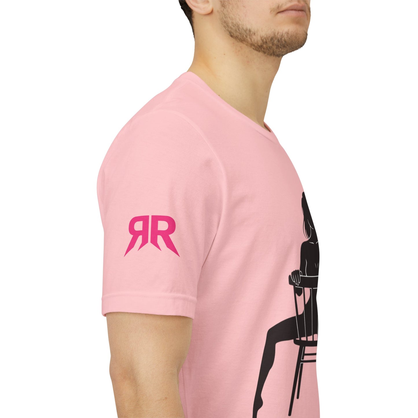 Graphic Tee — 'Riot Rack: Own the Outrage' Silhouette Chair Design