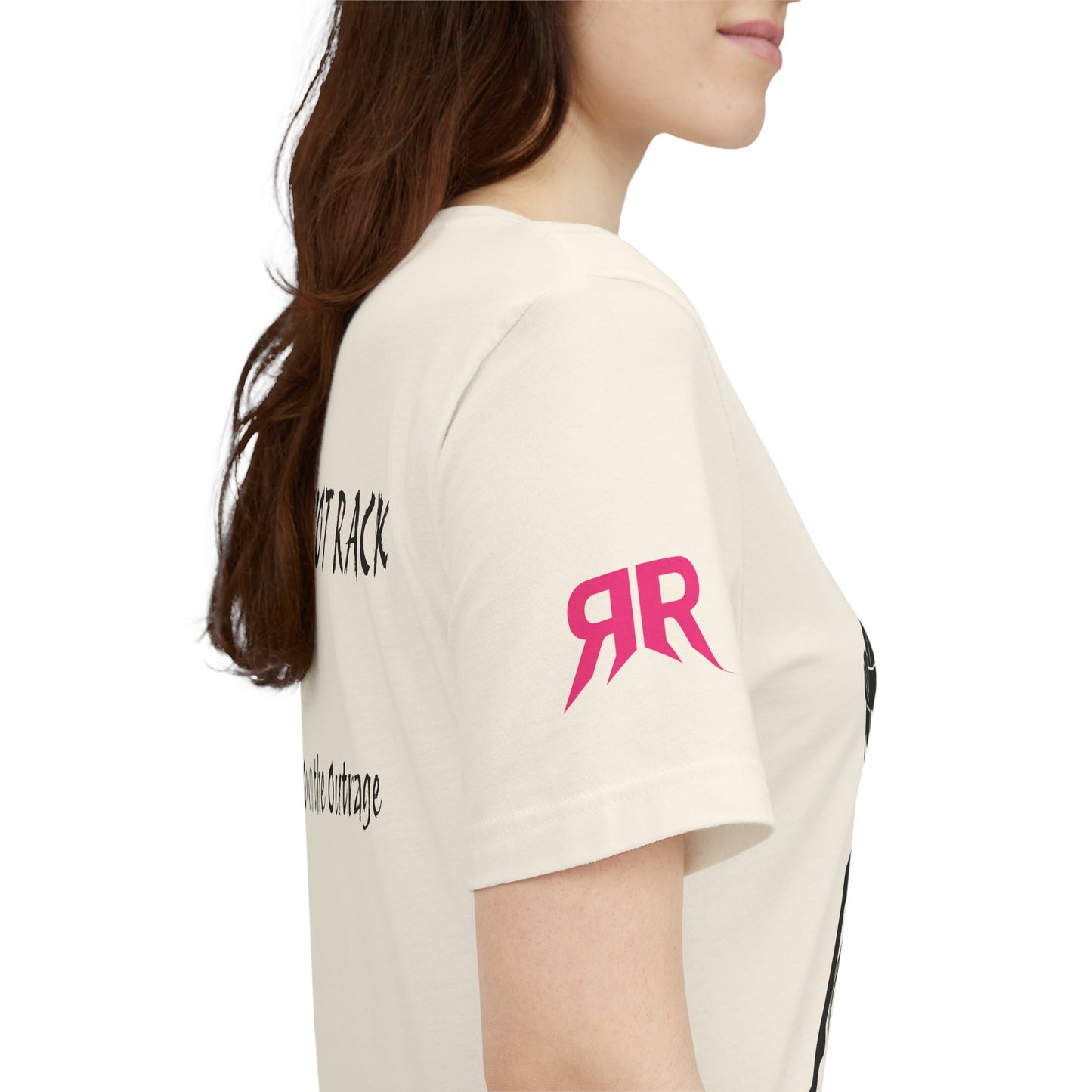 Graphic Tee — 'Riot Rack: Own the Outrage' Silhouette Chair Design