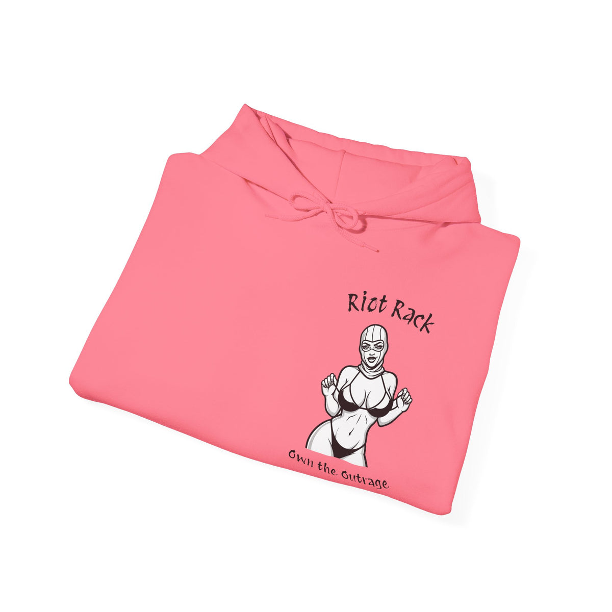 Riot Rack pinup silhouette Hoodie | White pullover sweatshirt
