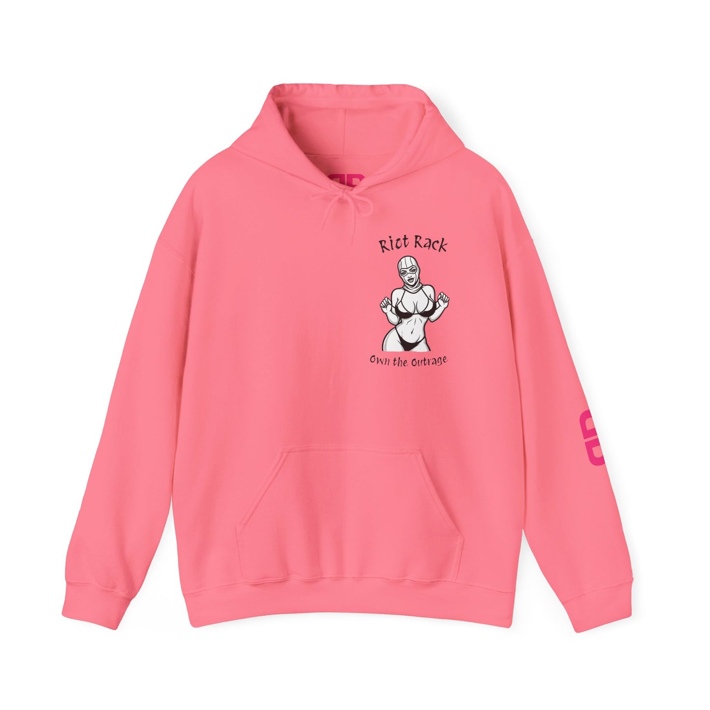Riot Rack pinup silhouette Hoodie | White pullover sweatshirt