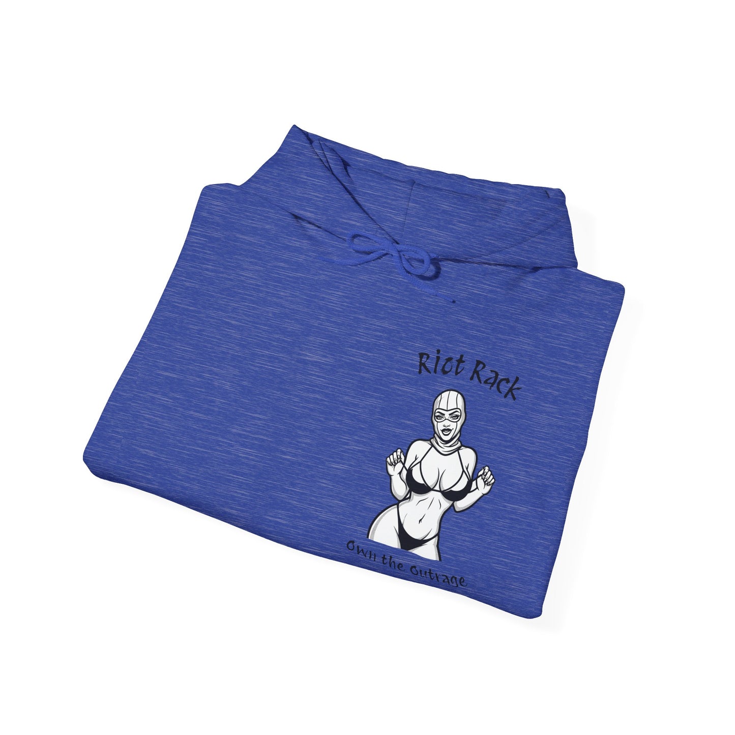 Riot Rack pinup silhouette Hoodie | White pullover sweatshirt