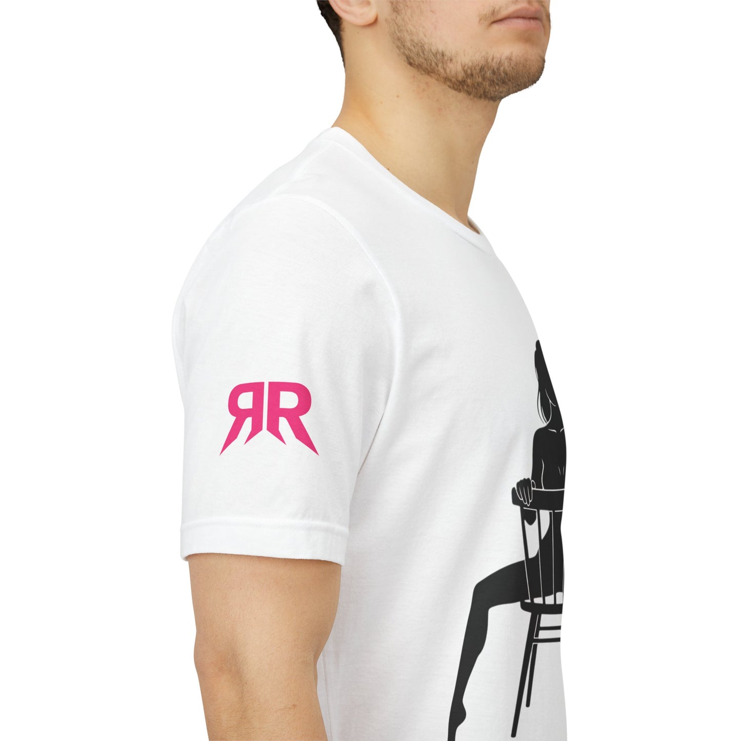 Graphic Tee — 'Riot Rack: Own the Outrage' Silhouette Chair Design