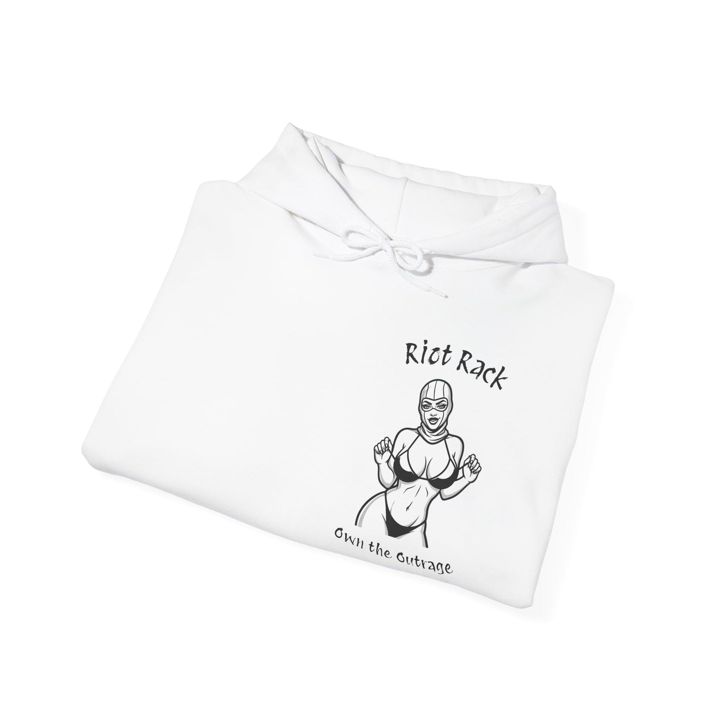 Riot Rack Pin-Up Rebel Hoodie | Bold Graphic Streetwear Hoodie | Vintage Front Print & Silhouette Back