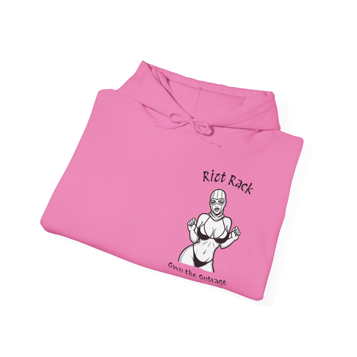 Riot Rack pinup silhouette Hoodie | White pullover sweatshirt
