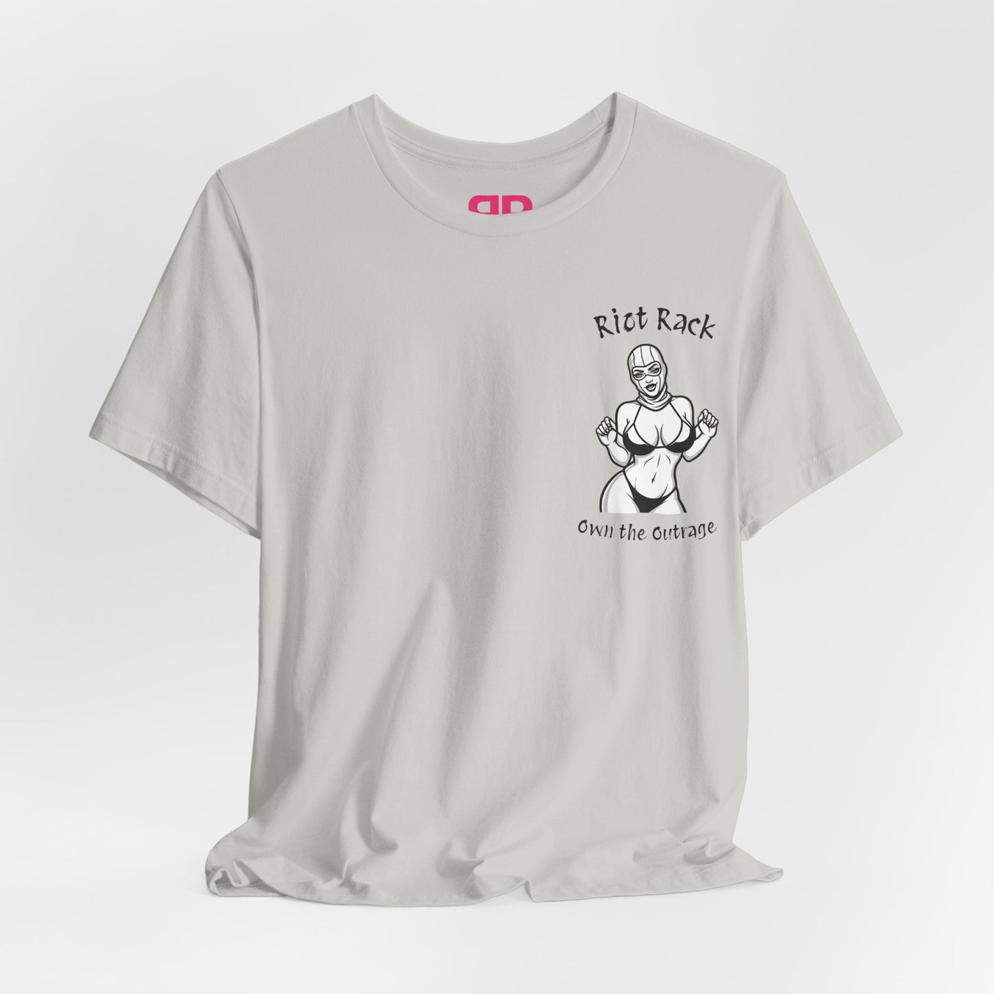 T-Shirt — 'Riot Rack' Teddy Bear Graphic Tee (Front Pocket + Back Crim Teddy Bear)