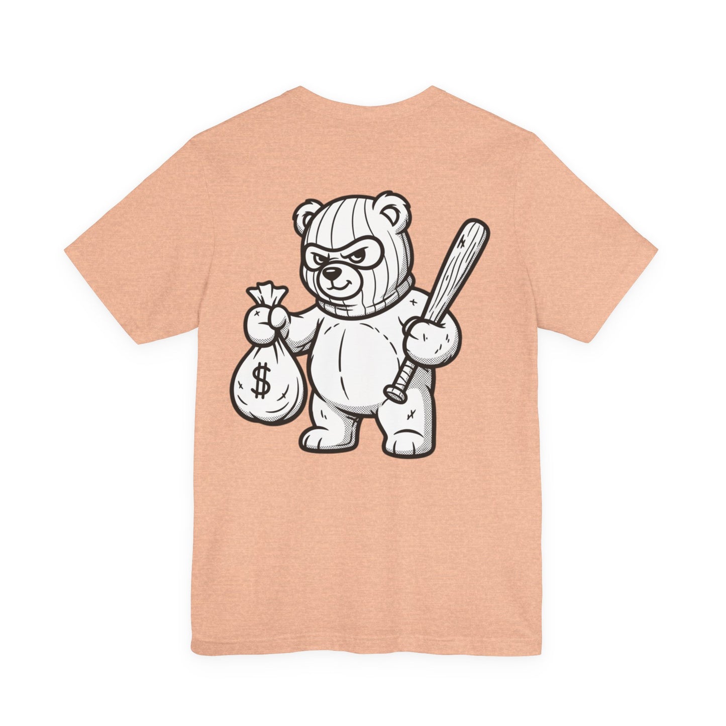 T-Shirt — 'Riot Rack' Teddy Bear Graphic Tee (Front Pocket + Back Crim Teddy Bear)