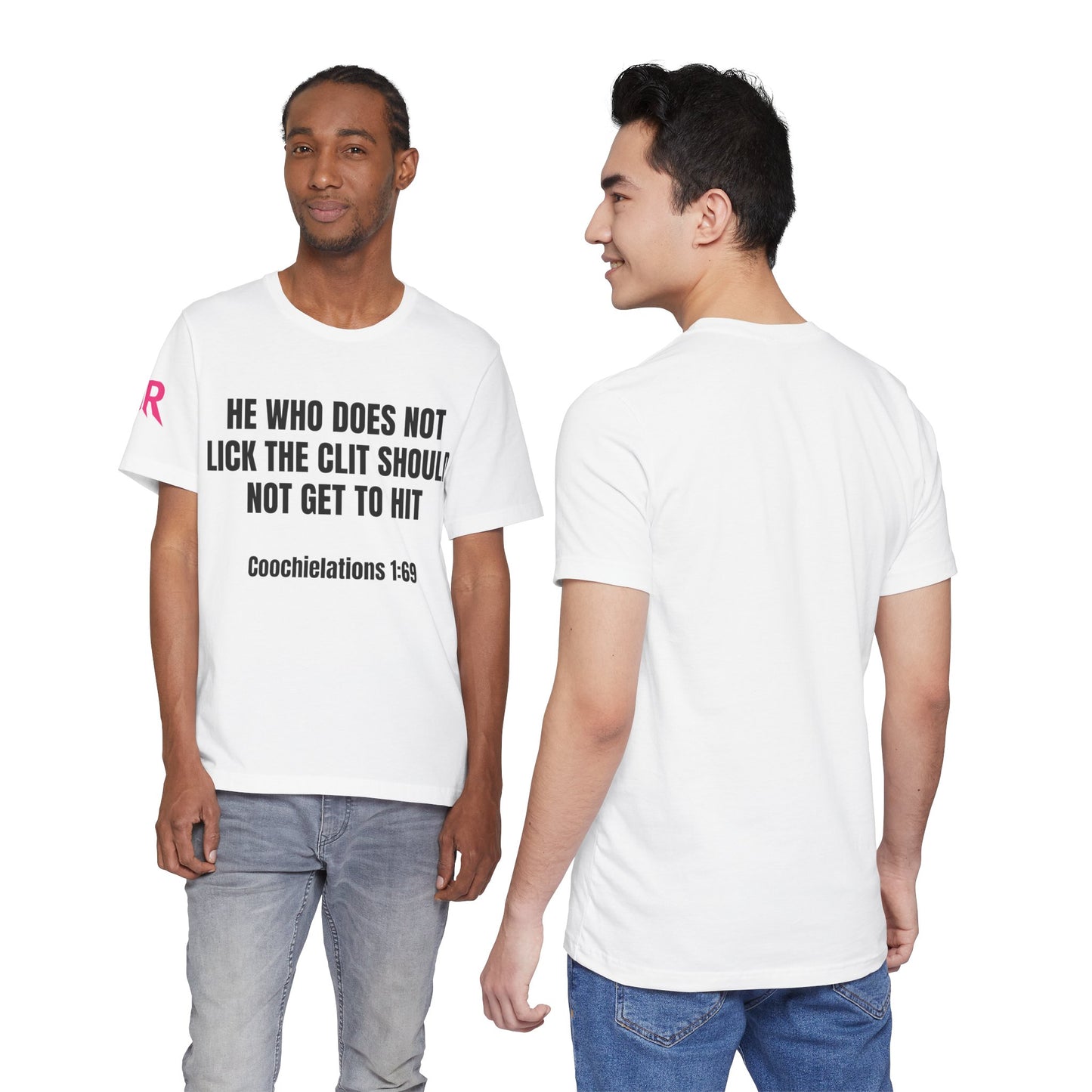 "Coochielations 1:69” Tee – Unholy Statement Shirt (White on Black, XS–4XL)