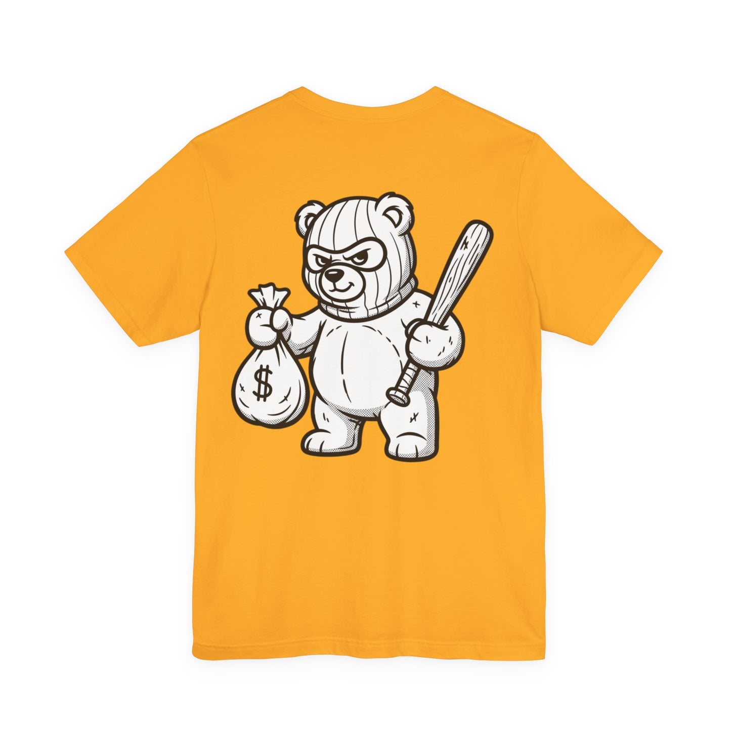 T-Shirt — 'Riot Rack' Teddy Bear Graphic Tee (Front Pocket + Back Crim Teddy Bear)