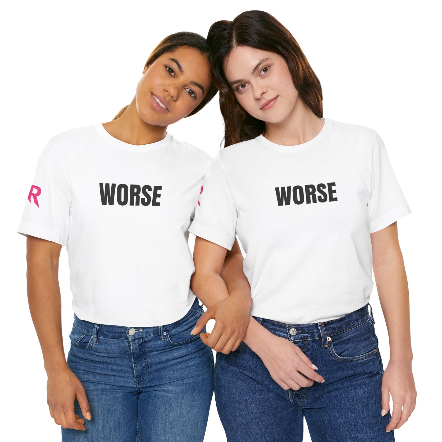 “WORSE” Tee – Minimal Chaos Statement Shirt (Black/White, XS–4XL)