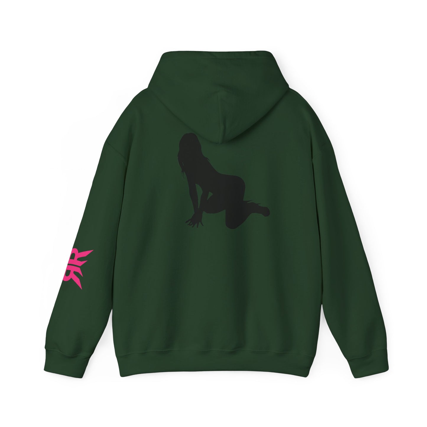 Riot Rack pinup silhouette Hoodie | White pullover sweatshirt
