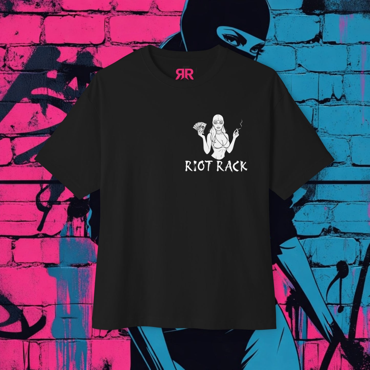 Locally Hated Graphic Tee — Riot Rack Front Logo, Back Script