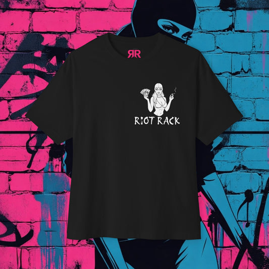 Locally Hated Graphic Tee — Riot Rack Front Logo, Back Script