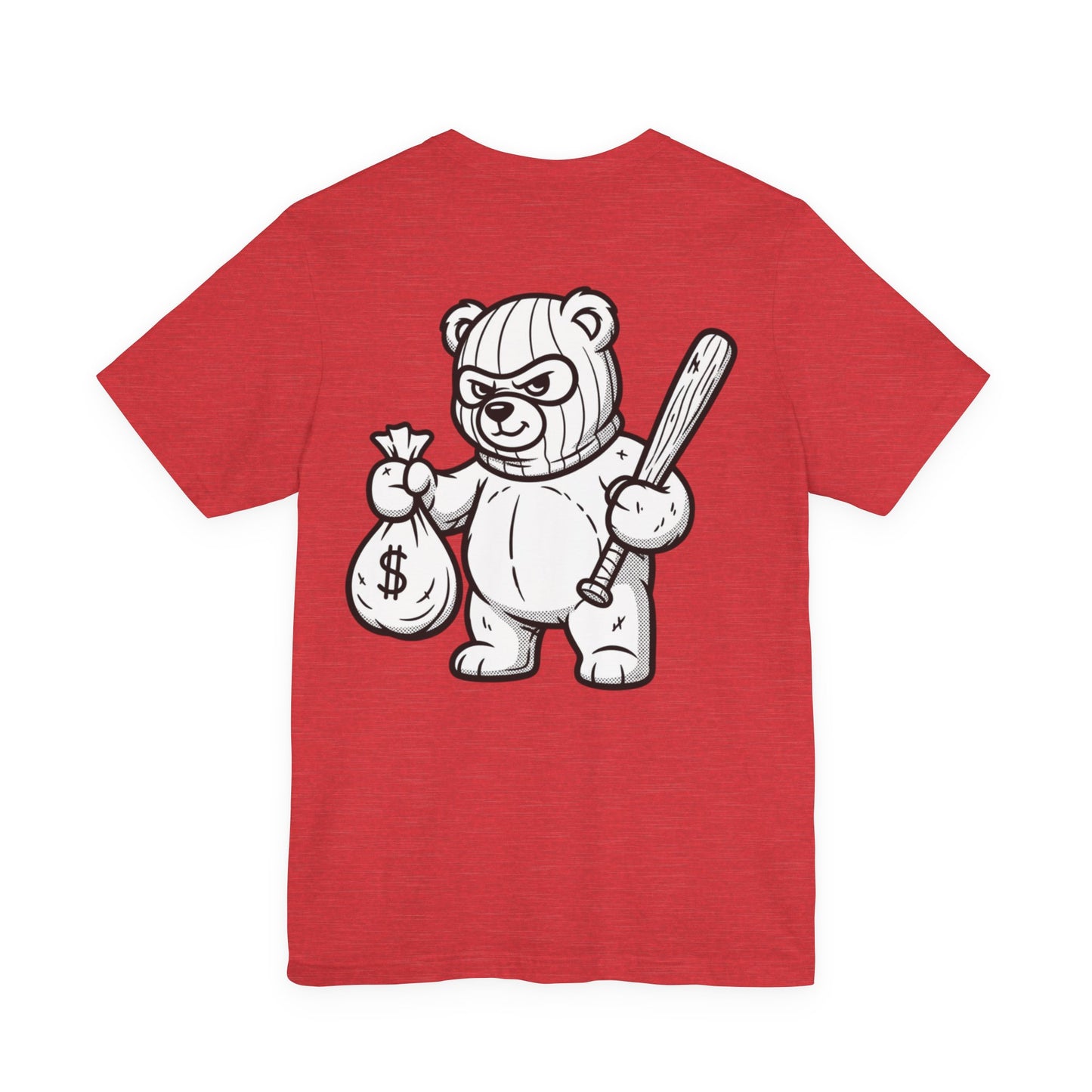 T-Shirt — 'Riot Rack' Teddy Bear Graphic Tee (Front Pocket + Back Crim Teddy Bear)