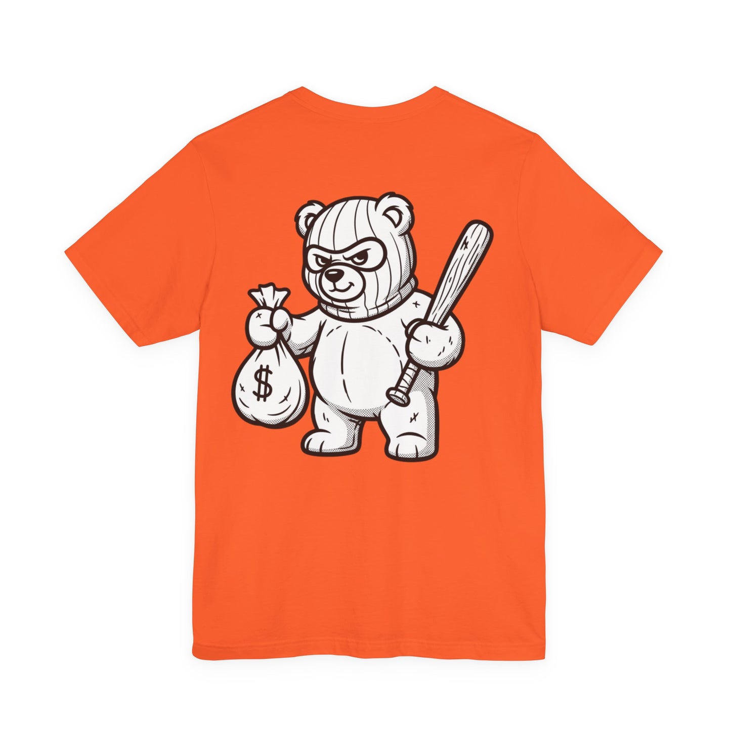 T-Shirt — 'Riot Rack' Teddy Bear Graphic Tee (Front Pocket + Back Crim Teddy Bear)