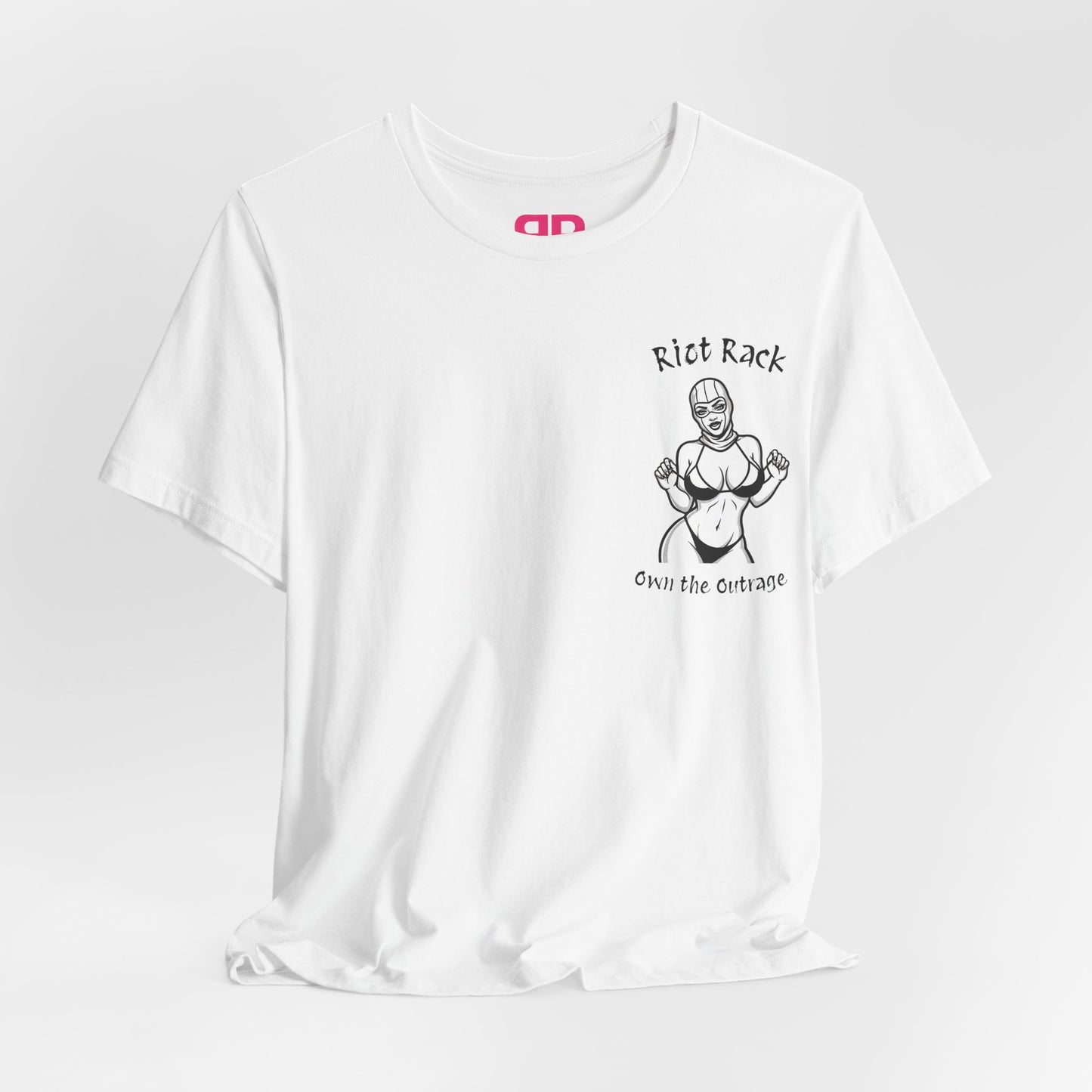 T-Shirt — 'Riot Rack' Teddy Bear Graphic Tee (Front Pocket + Back Crim Teddy Bear)