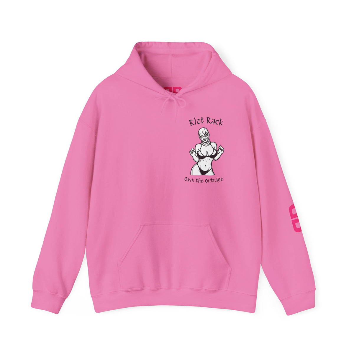 Riot Rack pinup silhouette Hoodie | White pullover sweatshirt