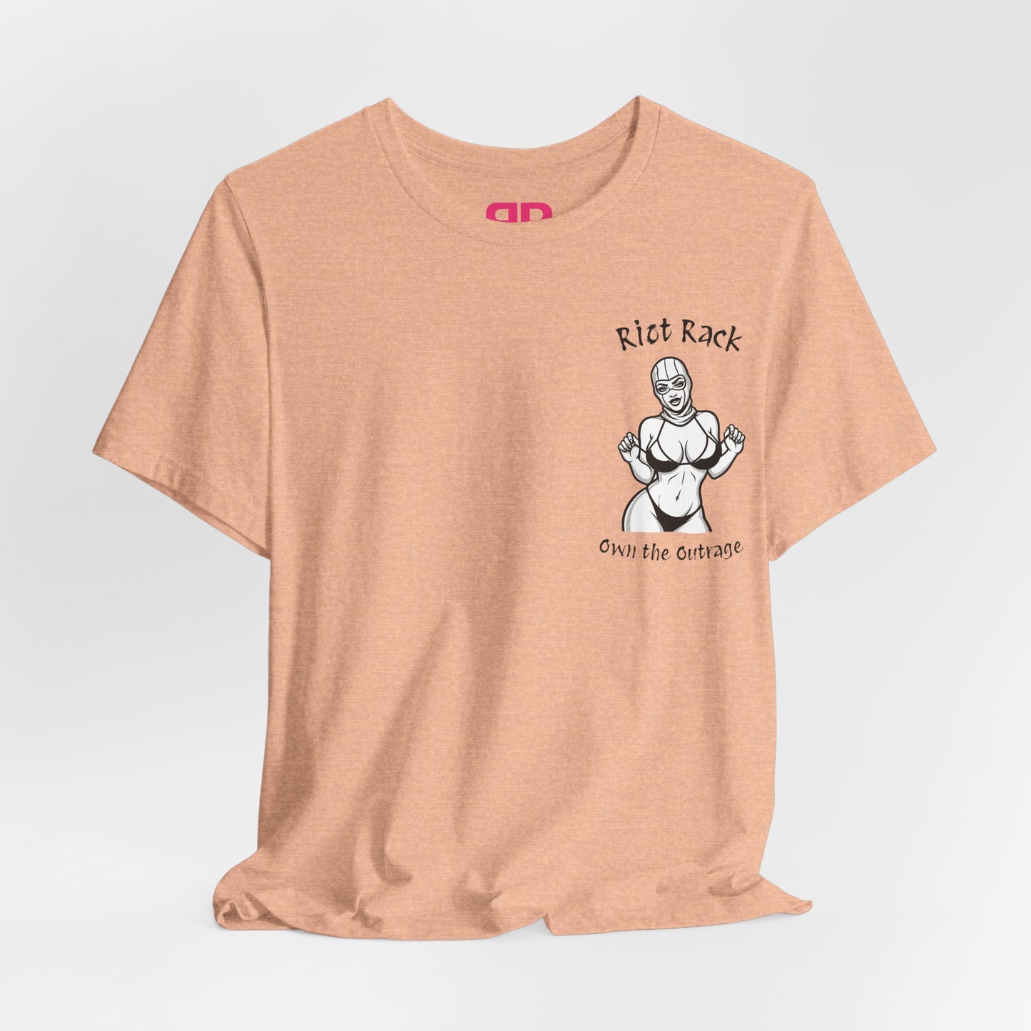 T-Shirt — 'Riot Rack' Teddy Bear Graphic Tee (Front Pocket + Back Crim Teddy Bear)