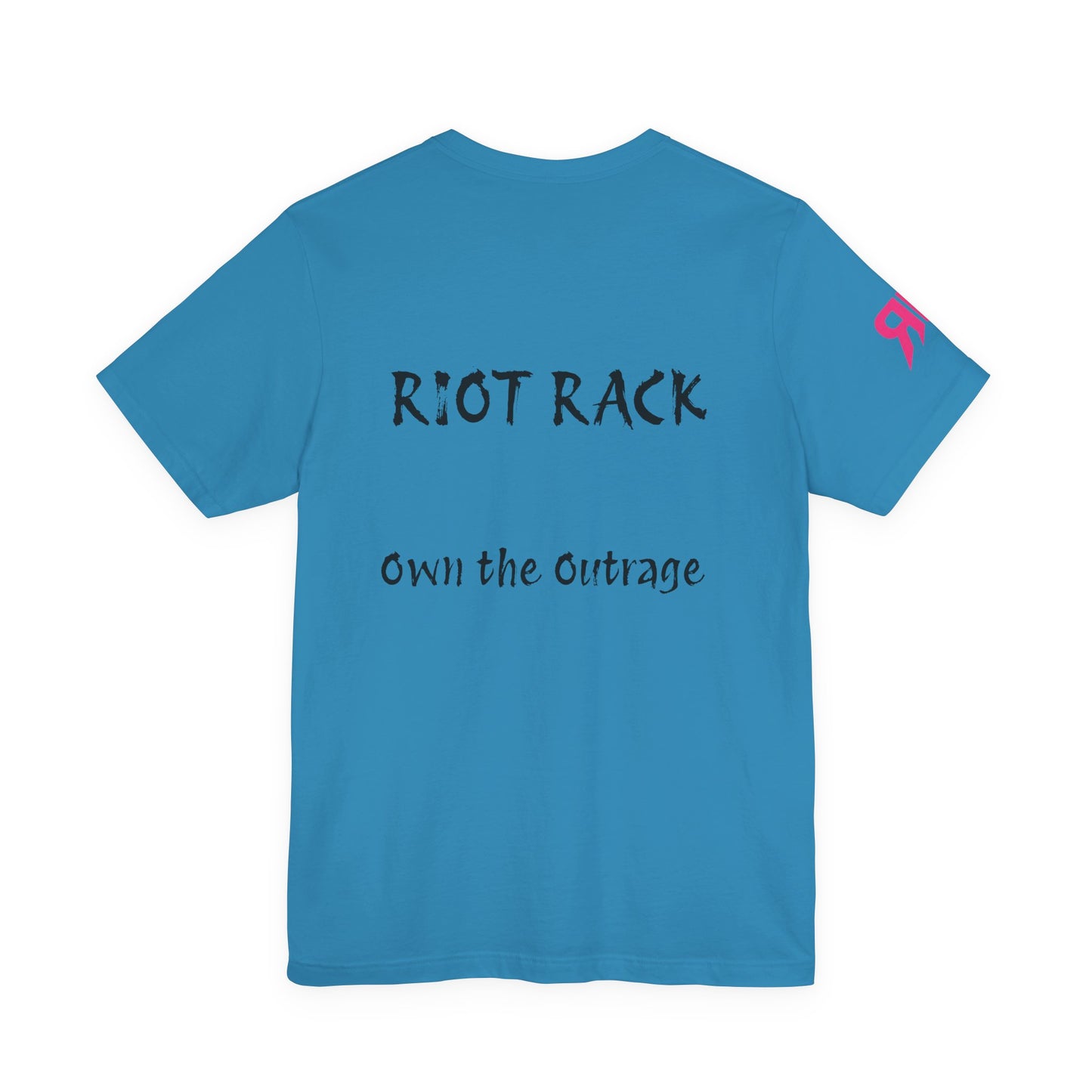 Graphic Tee — 'Riot Rack: Own the Outrage' Silhouette Chair Design