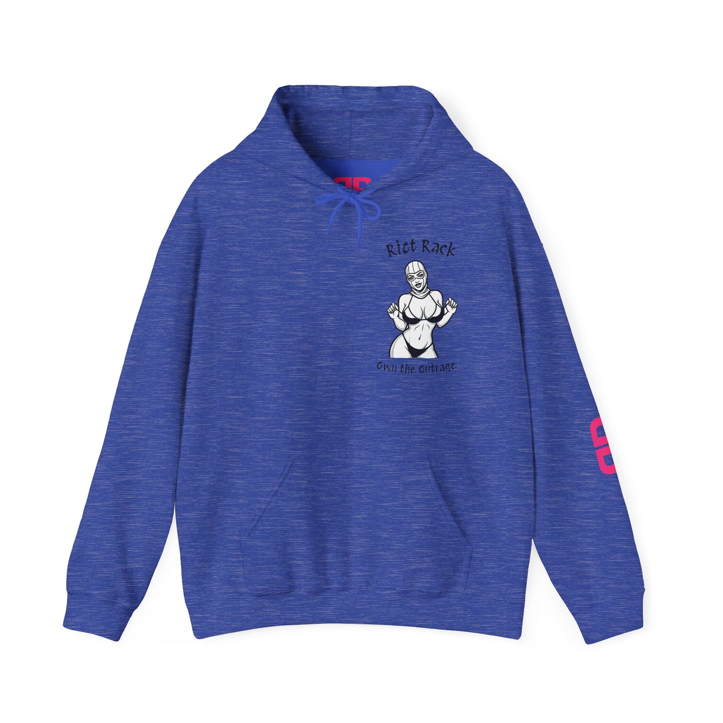 Riot Rack pinup silhouette Hoodie | White pullover sweatshirt