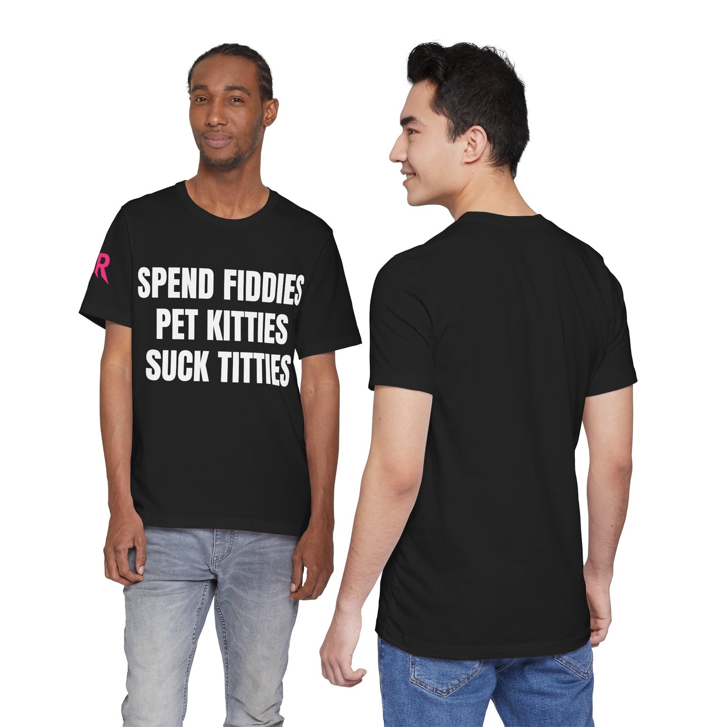 Spend Fiddies” Graphic Tee – Funny Bold Statement Shirt (Black/White, XS–5XL)