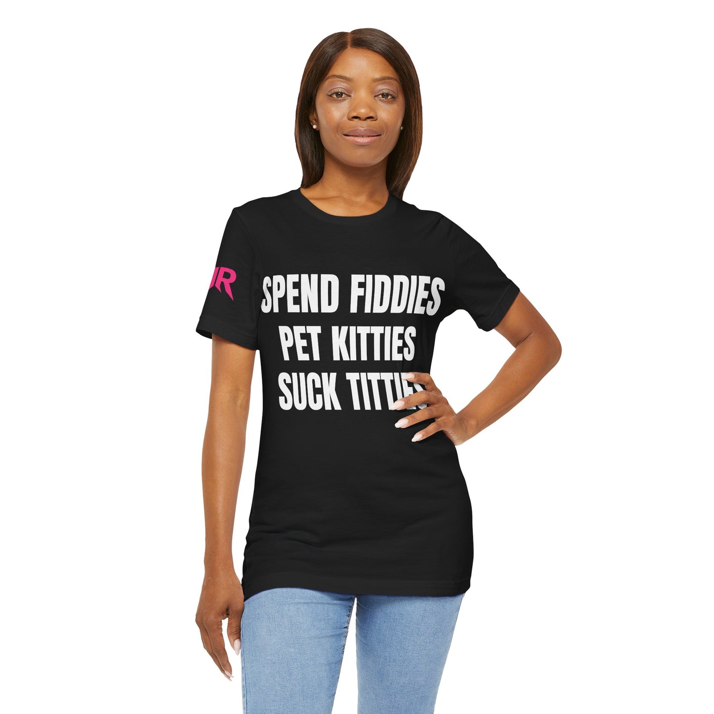 Spend Fiddies” Graphic Tee – Funny Bold Statement Shirt (Black/White, XS–5XL)