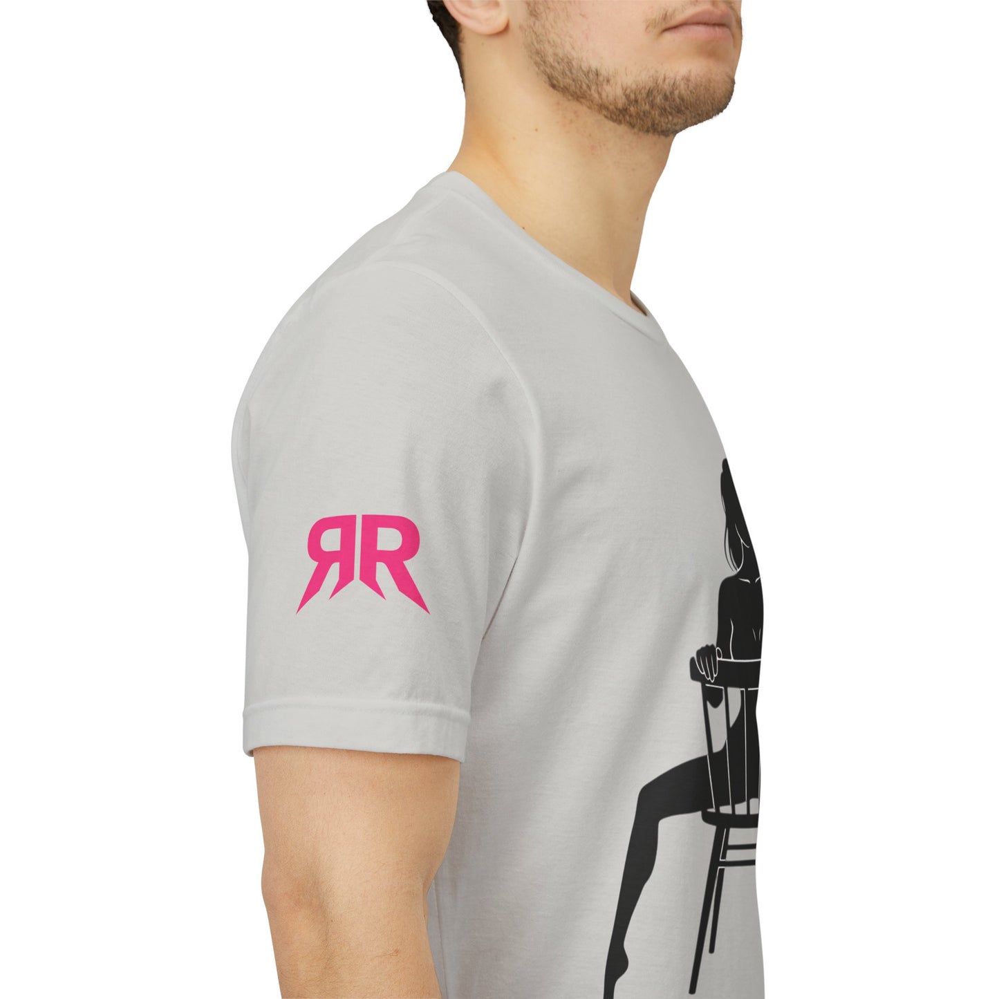 Graphic Tee — 'Riot Rack: Own the Outrage' Silhouette Chair Design