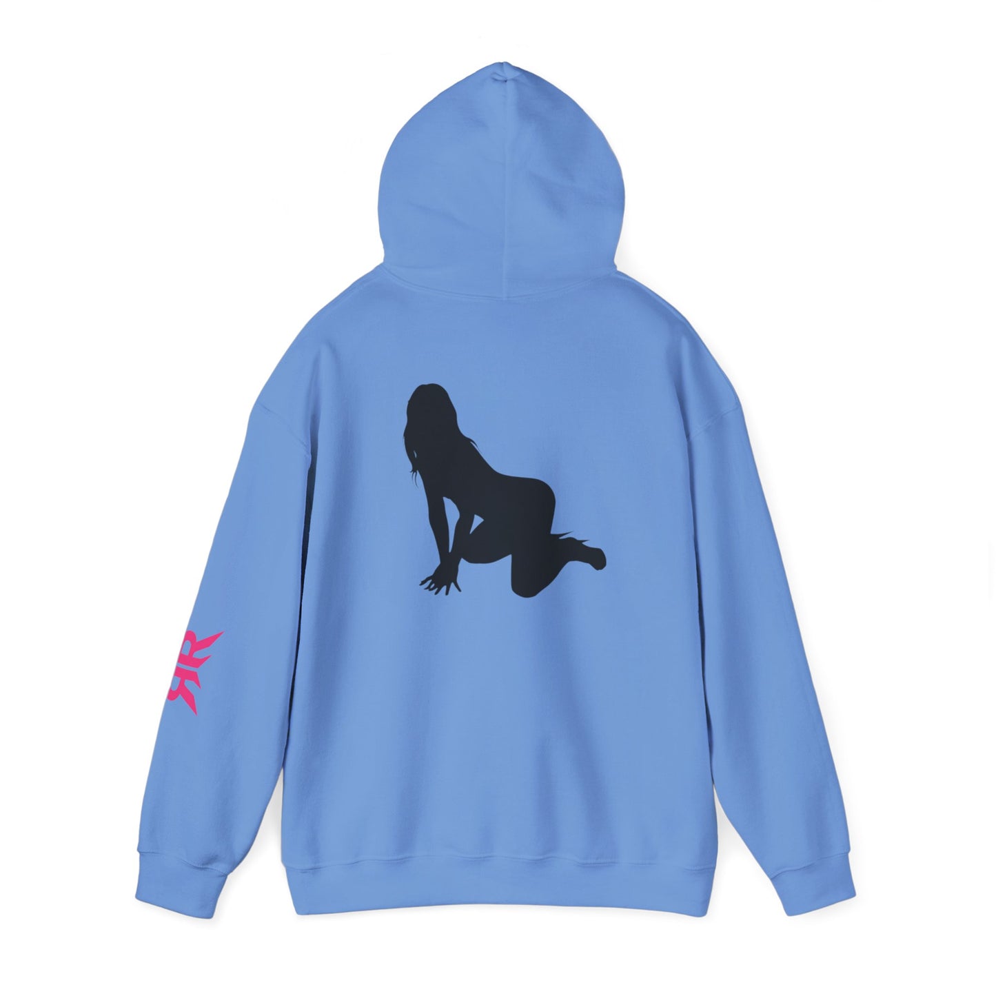 Riot Rack pinup silhouette Hoodie | White pullover sweatshirt