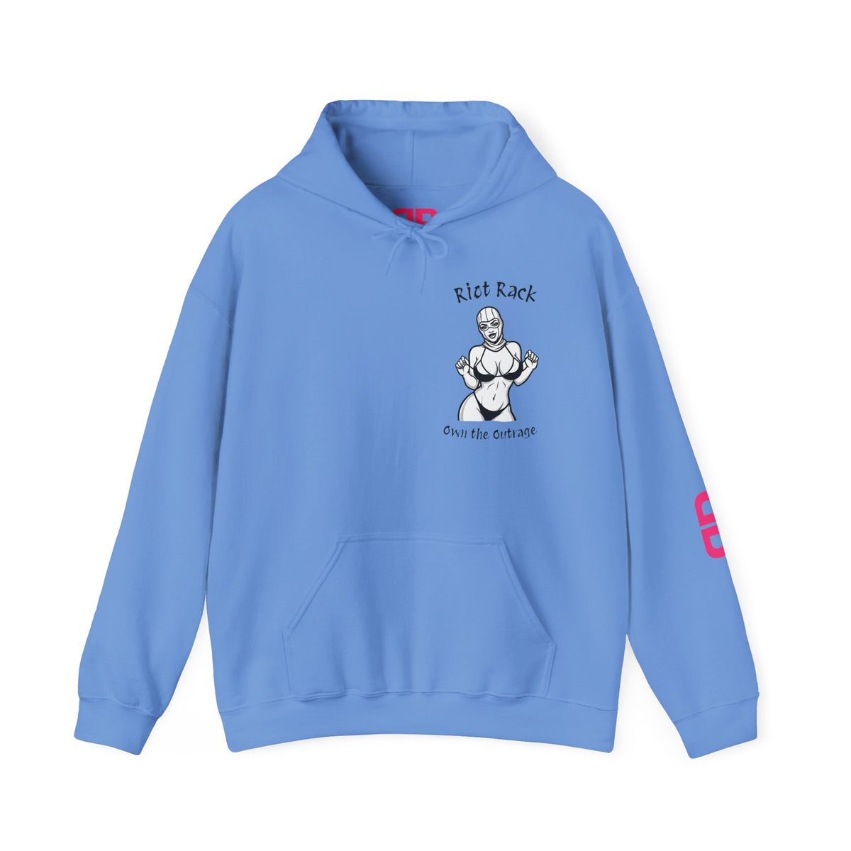 Riot Rack pinup silhouette Hoodie | White pullover sweatshirt