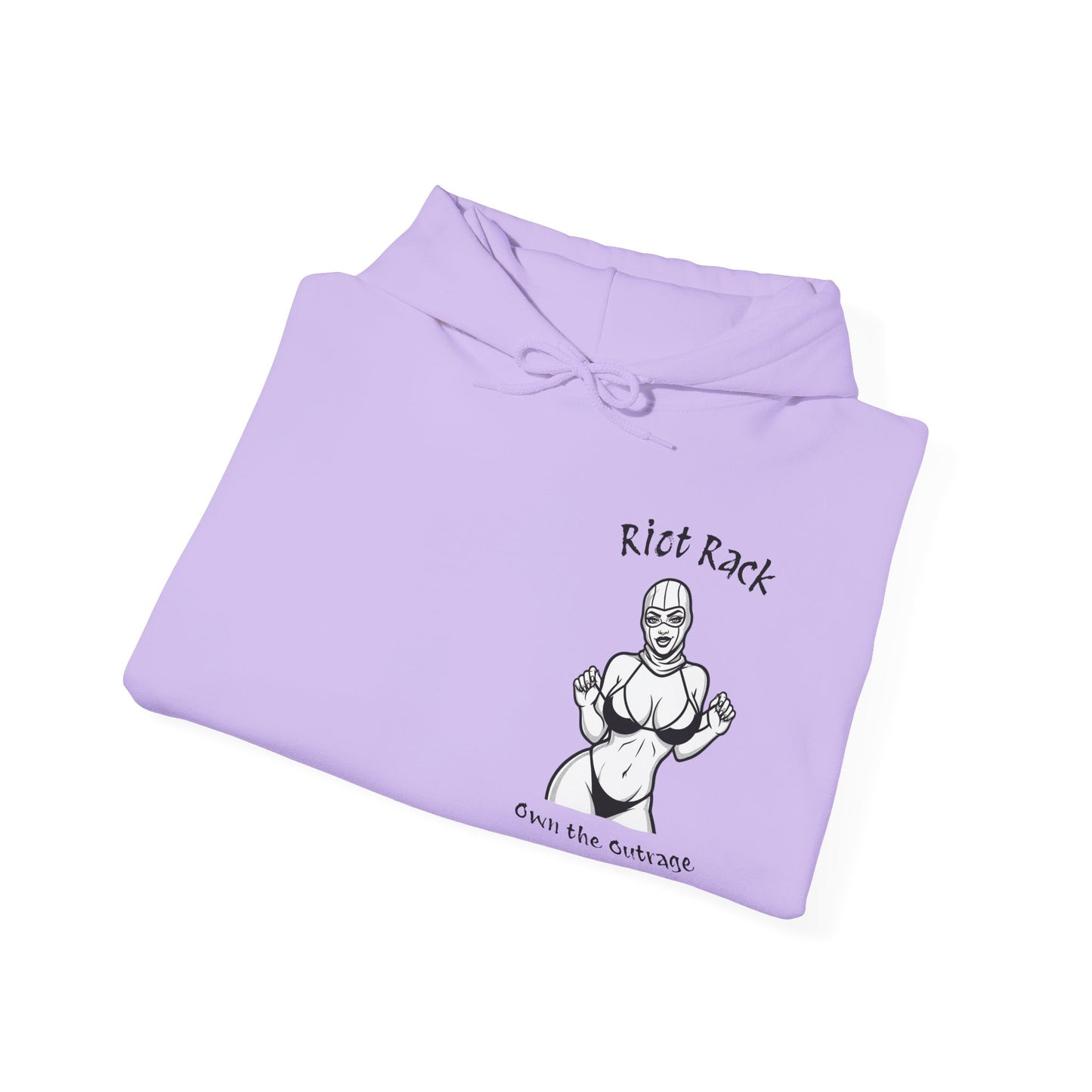 Riot Rack pinup silhouette Hoodie | White pullover sweatshirt
