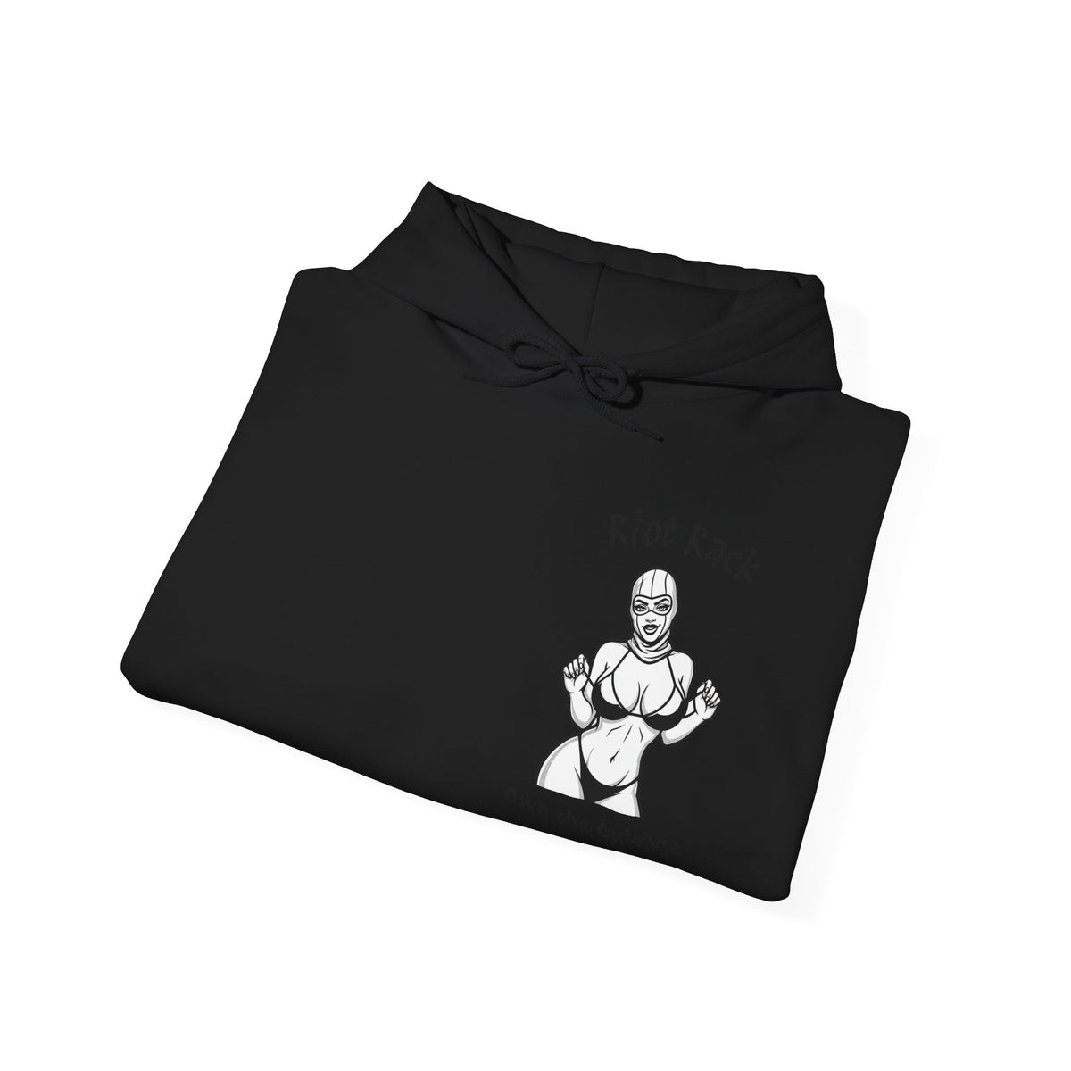Riot Rack pinup silhouette Hoodie | White pullover sweatshirt