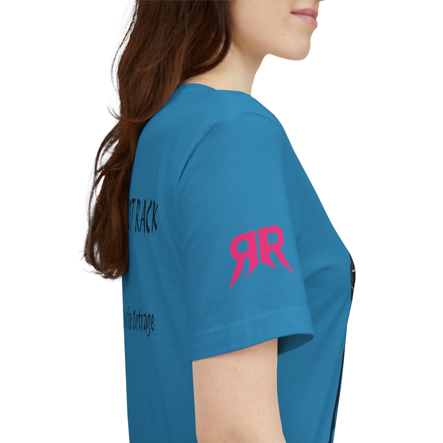 Graphic Tee — 'Riot Rack: Own the Outrage' Silhouette Chair Design