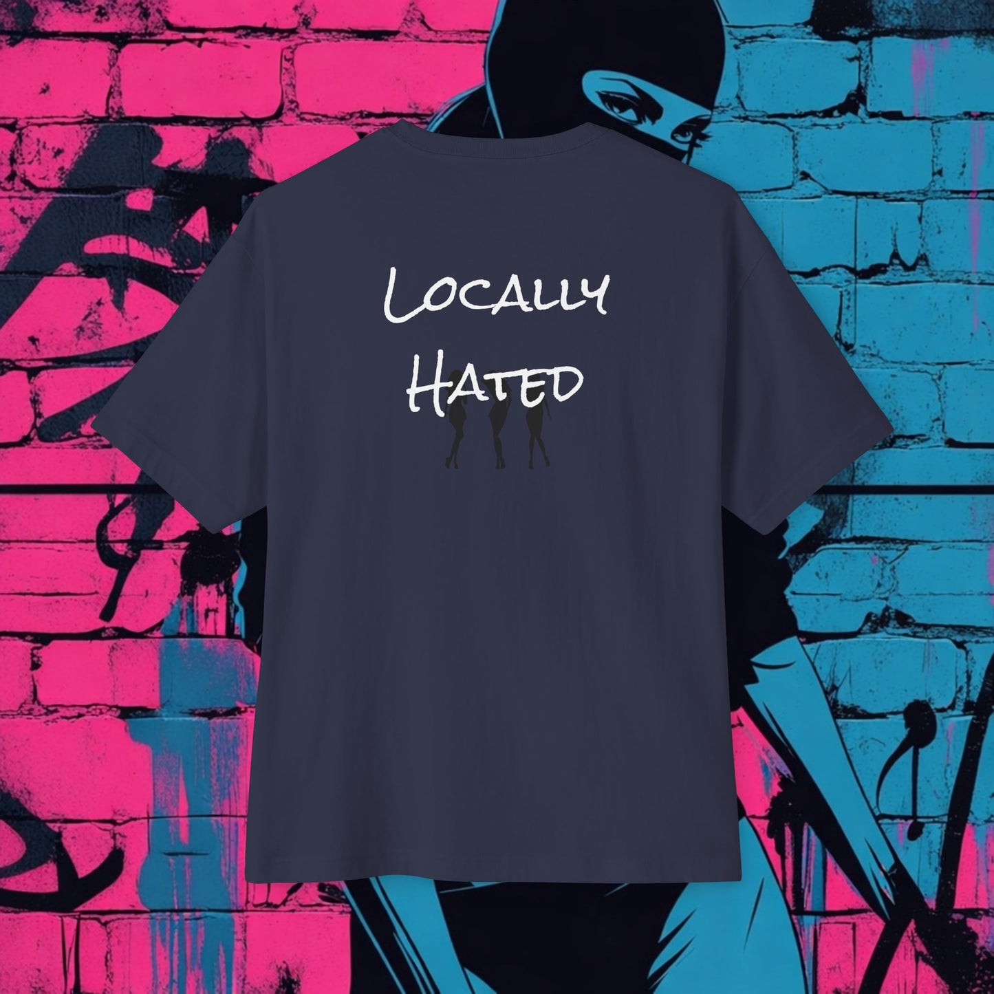 Locally Hated Graphic Tee — Riot Rack Front Logo, Back Script