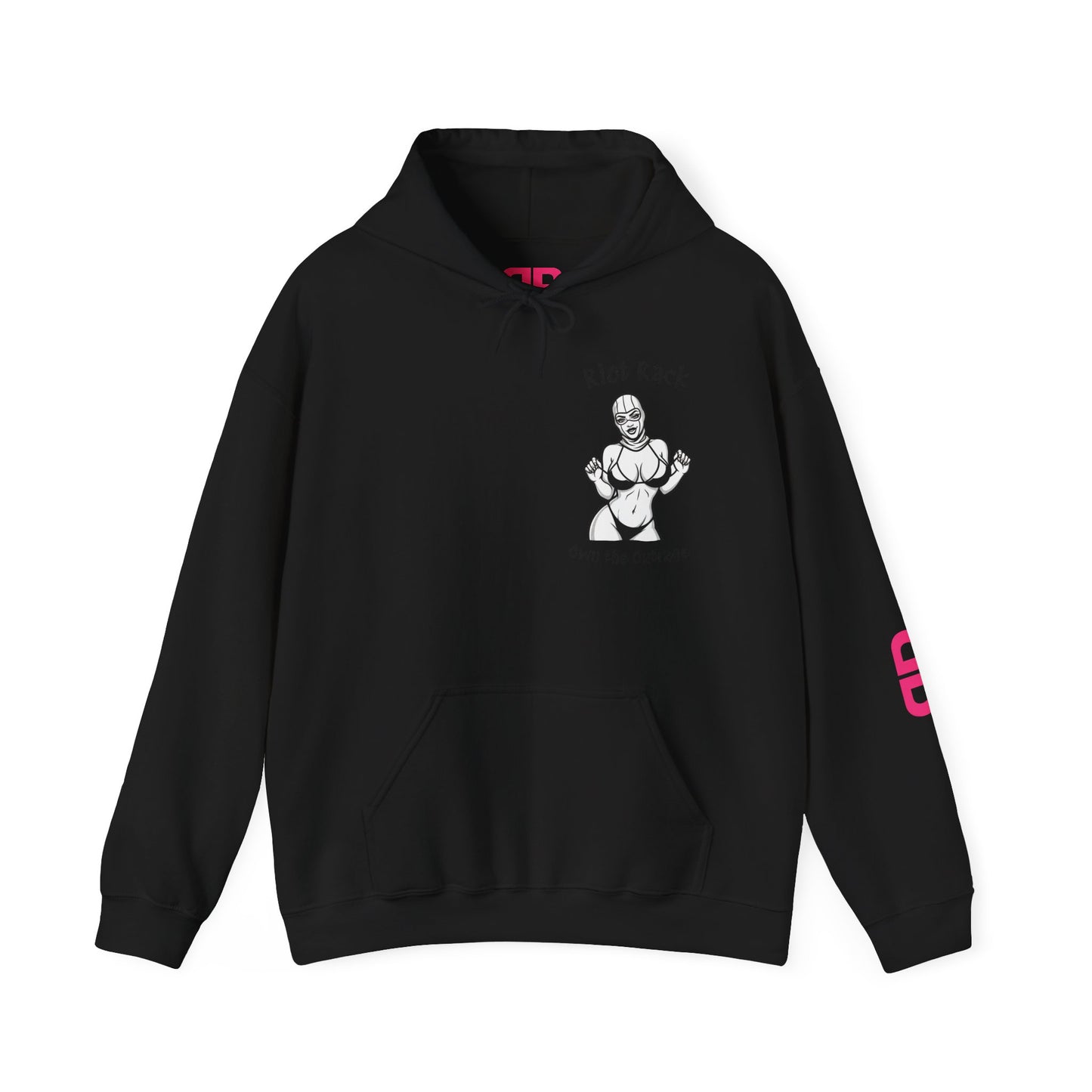 Riot Rack pinup silhouette Hoodie | White pullover sweatshirt