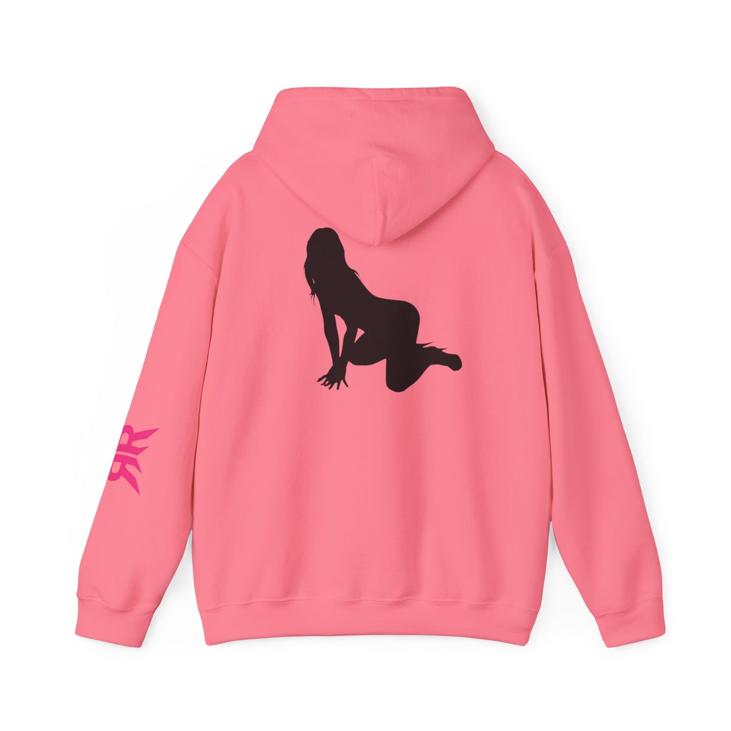 Riot Rack pinup silhouette Hoodie | White pullover sweatshirt