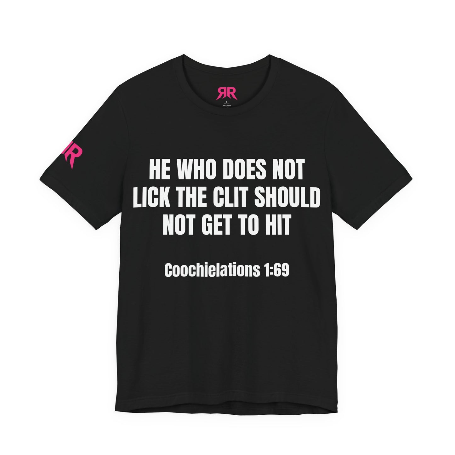 "Coochielations 1:69” Tee – Unholy Statement Shirt (White on Black, XS–4XL)