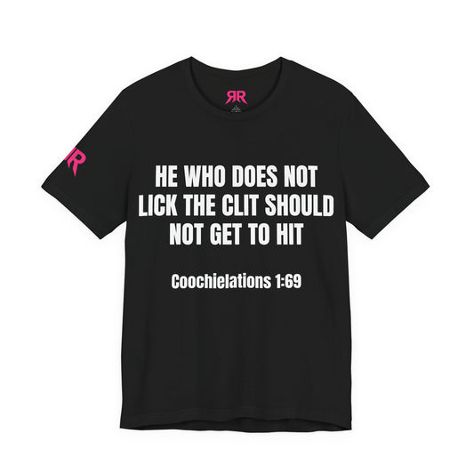 "Coochielations 1:69” Tee – Unholy Statement Shirt (White on Black, XS–4XL)