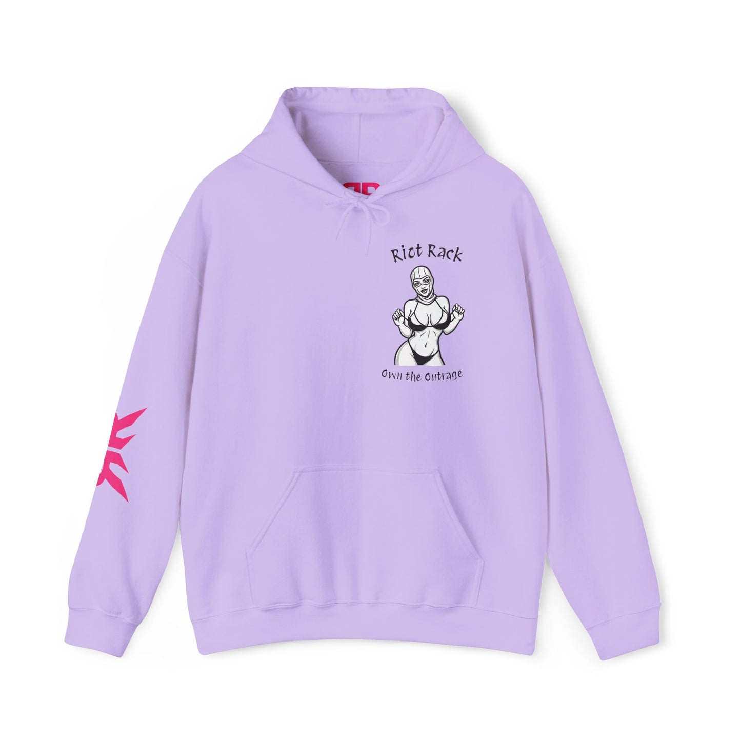 Riot Rack Pin-Up Rebel Hoodie | Bold Graphic Streetwear Hoodie | Vintage Front Print & Silhouette Back