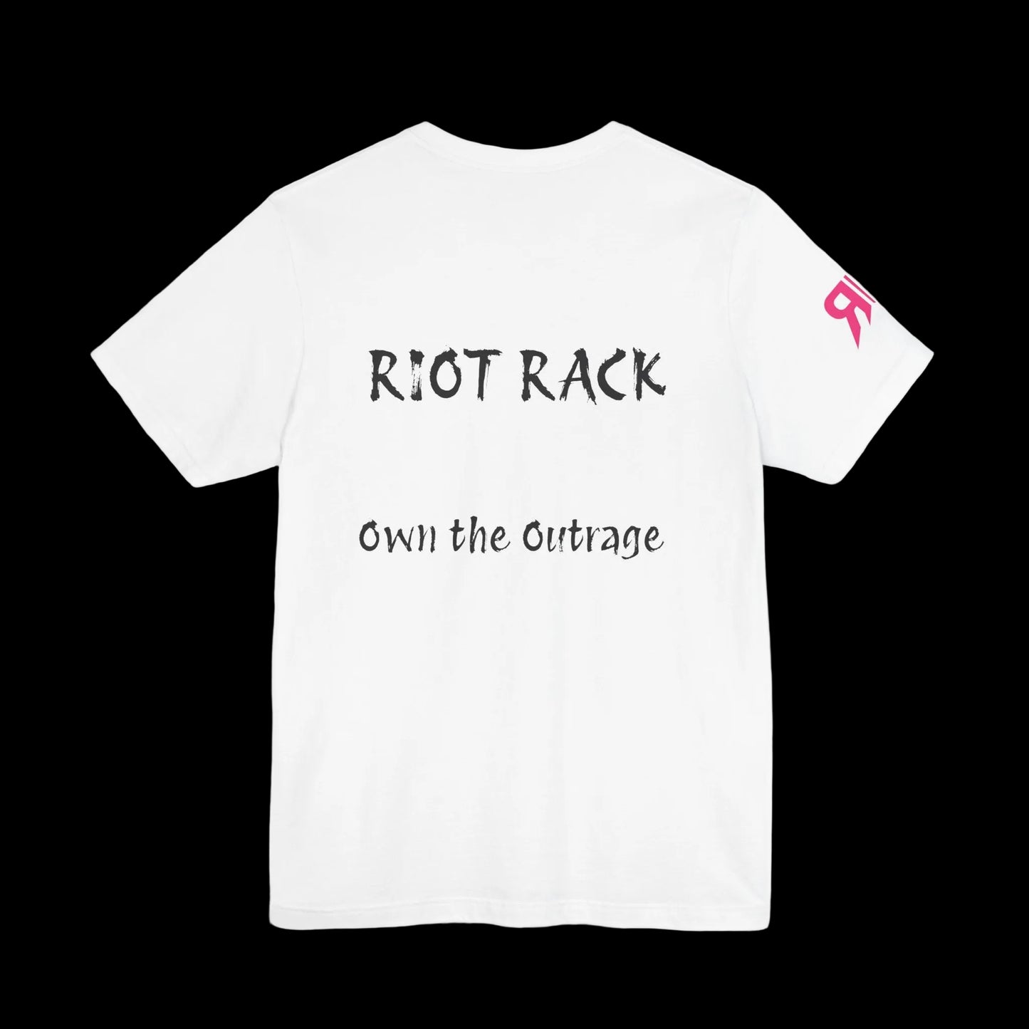 Graphic Tee — 'Riot Rack: Own the Outrage' Silhouette Chair Design