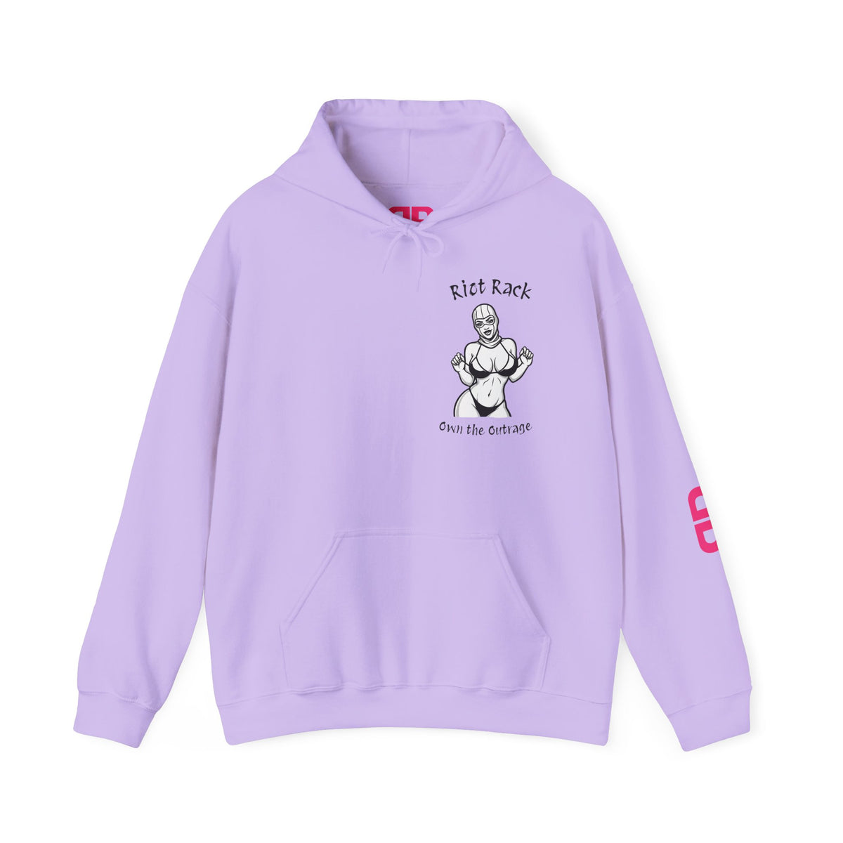 Riot Rack pinup silhouette Hoodie | White pullover sweatshirt